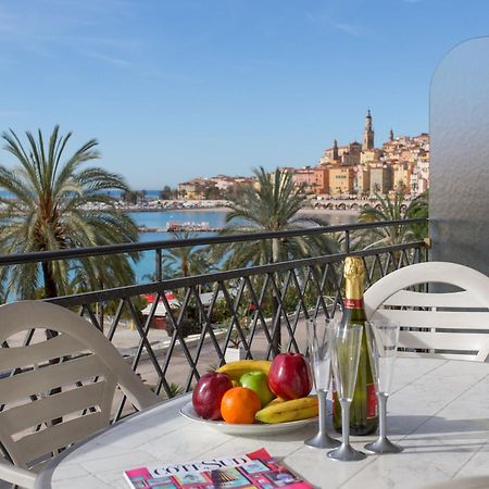 Studio Climatise Avec Terrasse Face Mer A Menton - Fr-1-196-208 Bagian luar foto